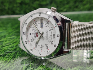 VINTAGE REFURBISHED SEIKO 5 AUTOMATIC JAPAN MENS DAY DATE WATCH - National Watches