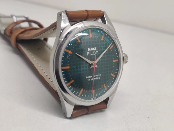 Hmt Pilot Mechanical Handwinding Movement stainless Steel Para Shock 17 Jewels Analog Dial Wrist Watch For Men National Watches