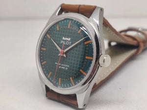 Hmt Pilot Mechanical Handwinding Movement stainless Steel Para Shock 17 Jewels Analog Dial Wrist Watch For Men National Watches