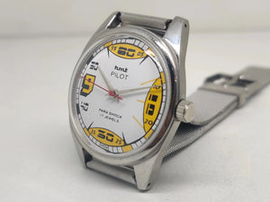 Hmt Pilot Mechanical Handwinding Movement stainless Steel Para Shock 17 Jewels Analog Dial Wrist Watch For Men National Watches