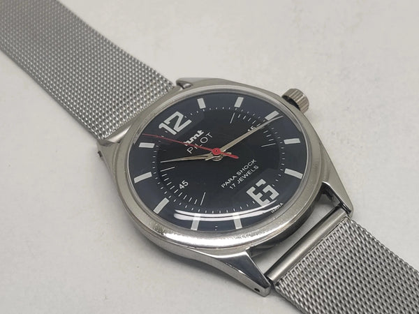 Hmt Pilot Mechanical Handwinding Movement stainless Steel Para Shock 17 Jewels Analog Dial Wrist Watch For Men National Watches