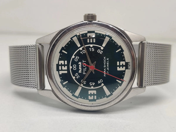 Hmt Pilot Mechanical Handwinding Movement stainless Steel Para Shock 17 Jewels Analog Dial Wrist Watch For Men National Watches