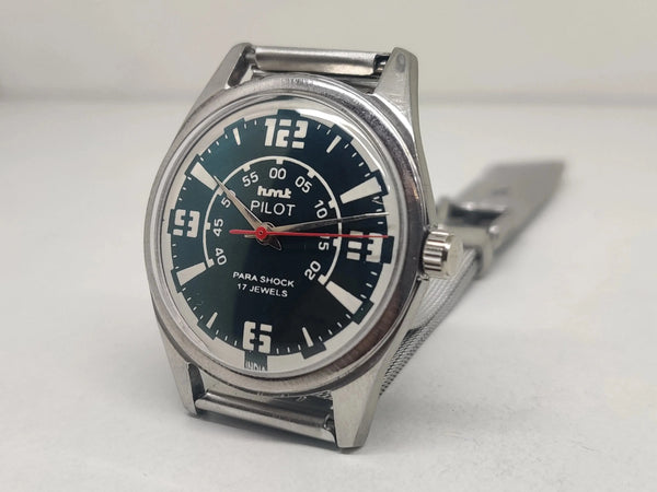 Hmt Pilot Mechanical Handwinding Movement stainless Steel Para Shock 17 Jewels Analog Dial Wrist Watch For Men National Watches