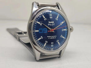 Hmt Pilot Mechanical Handwinding Movement stainless Steel Para Shock 17 Jewels Analog Dial Wrist Watch For Men National Watches