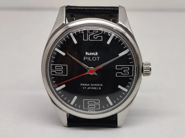 Hmt Pilot Mechanical Handwinding Movement stainless Steel Para Shock 17 Jewels Analog Dial Wrist Watch For Men National Watches