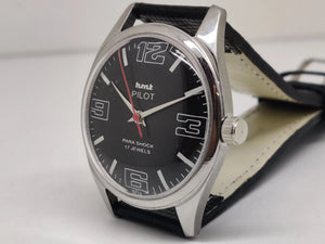 Hmt Pilot Mechanical Handwinding Movement stainless Steel Para Shock 17 Jewels Analog Dial Wrist Watch For Men National Watches