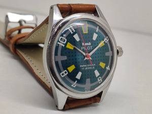 Hmt Pilot Mechanical Handwinding Movement stainless Steel Para Shock 17 Jewels Analog Dial Wrist Watch For Men National Watches