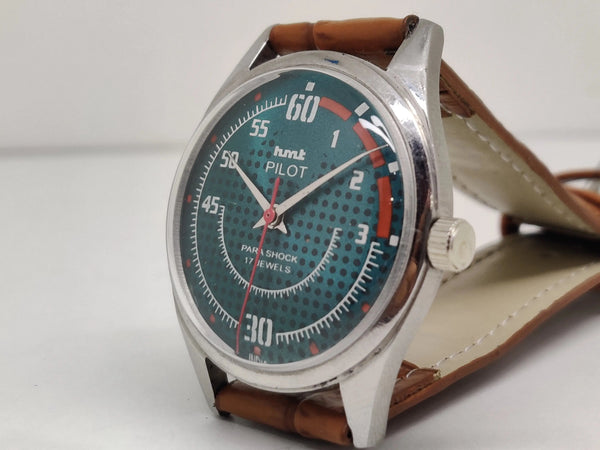 Hmt Pilot Mechanical Handwinding Movement stainless Steel Para Shock 17 Jewels Analog Dial Wrist Watch For Men National Watches