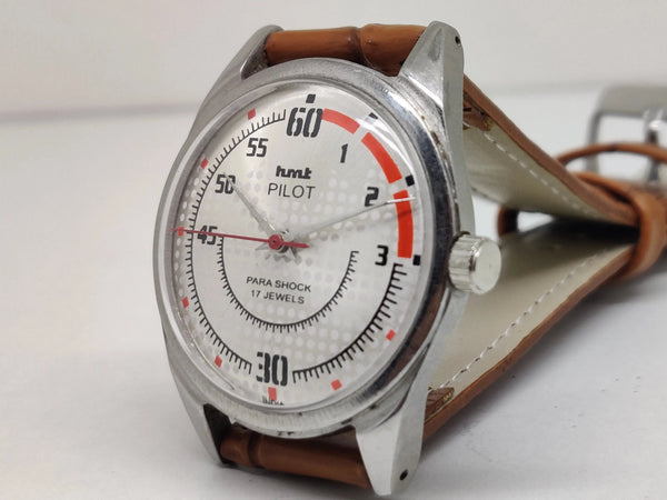 Hmt Pilot Mechanical Handwinding Movement stainless Steel Para Shock 17 Jewels Analog Dial Wrist Watch For Men National Watches