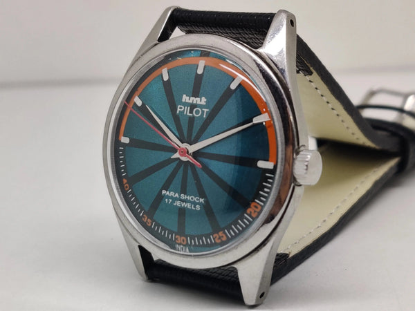 Hmt Pilot Mechanical Handwinding Movement stainless Steel Para Shock 17 Jewels Analog Dial Wrist Watch For Men National Watches