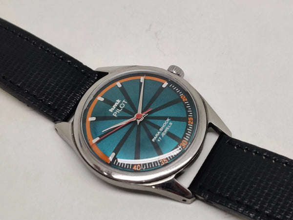 Hmt Pilot Mechanical Handwinding Movement stainless Steel Para Shock 17 Jewels Analog Dial Wrist Watch For Men National Watches