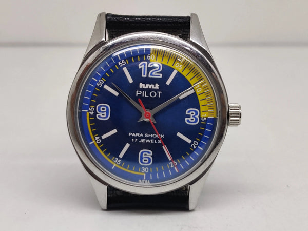 Hmt Pilot Mechanical Handwinding Movement stainless Steel Para Shock 17 Jewels Analog Dial Wrist Watch For Men National Watches