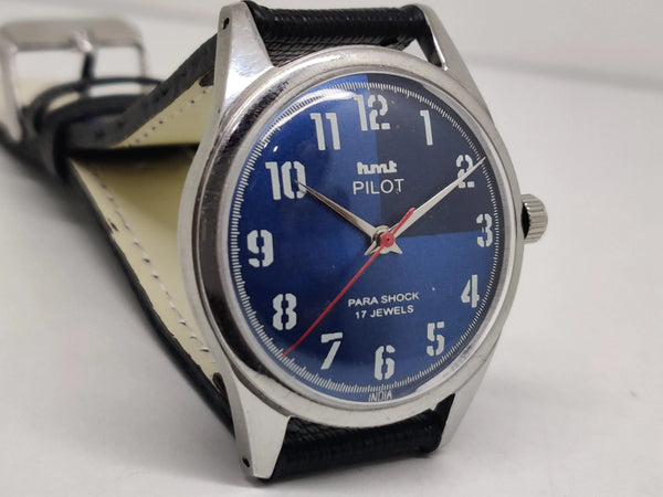 Hmt Pilot Mechanical Handwinding Movement stainless Steel Para Shock 17 Jewels Analog Dial Wrist Watch For Men National Watches