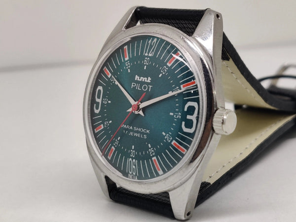 Hmt Pilot Mechanical Handwinding Movement stainless Steel Para Shock 17 Jewels Analog Dial Wrist Watch For Men National Watches