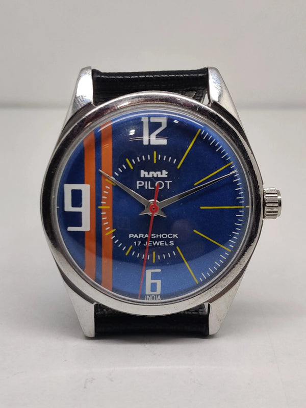 Hmt Pilot Mechanical Handwinding Movement stainless Steel Para Shock 17 Jewels Analog Dial Wrist Watch For Men National Watches