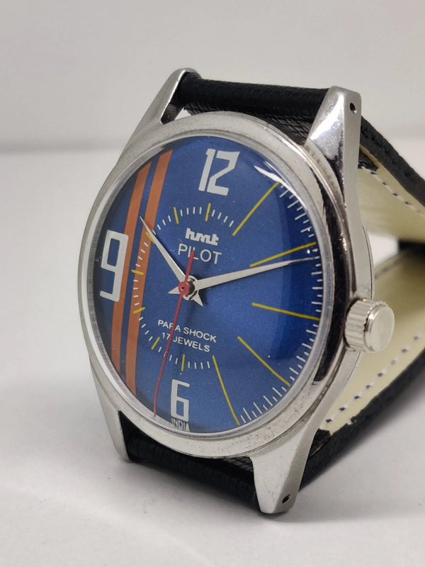 Hmt Pilot Mechanical Handwinding Movement stainless Steel Para Shock 17 Jewels Analog Dial Wrist Watch For Men National Watches