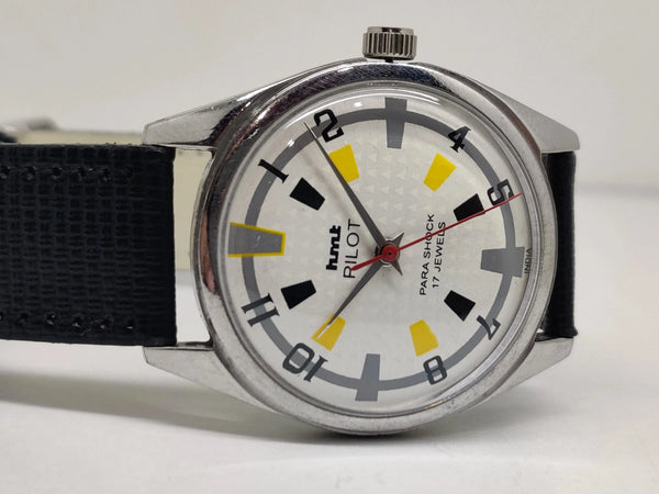 Hmt Pilot Mechanical Handwinding Movement stainless Steel Para Shock 17 Jewels Analog Dial Wrist Watch For Men National Watches