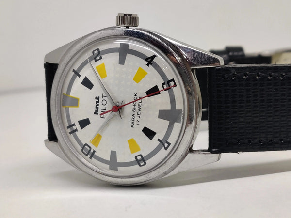 Hmt Pilot Mechanical Handwinding Movement stainless Steel Para Shock 17 Jewels Analog Dial Wrist Watch For Men National Watches