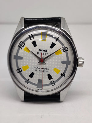 Hmt Pilot Mechanical Handwinding Movement stainless Steel Para Shock 17 Jewels Analog Dial Wrist Watch For Men National Watches