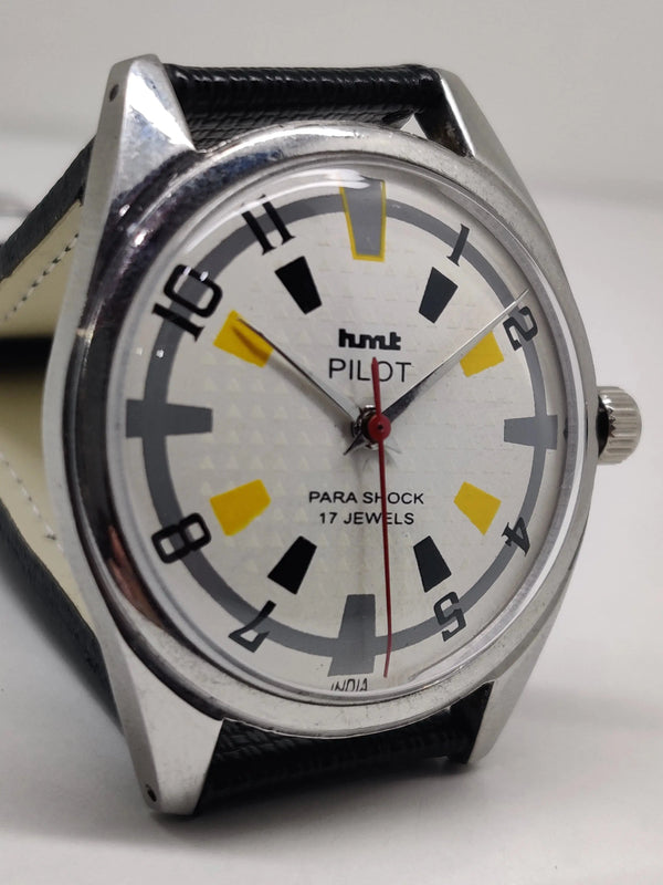 Hmt Pilot Mechanical Handwinding Movement stainless Steel Para Shock 17 Jewels Analog Dial Wrist Watch For Men National Watches