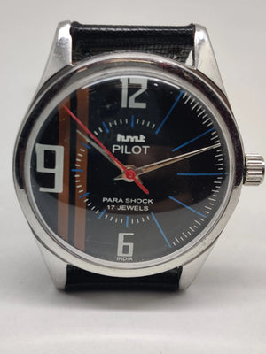 Hmt Pilot Mechanical Handwinding Movement stainless Steel Para Shock 17 Jewels Analog Dial Wrist Watch For Men National Watches