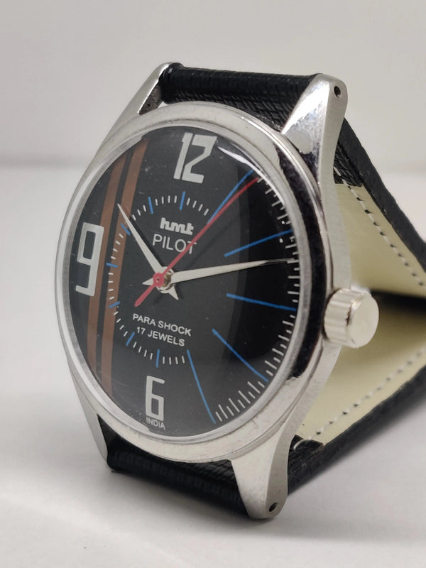 Hmt Pilot Mechanical Handwinding Movement stainless Steel Para Shock 17 Jewels Analog Dial Wrist Watch For Men National Watches