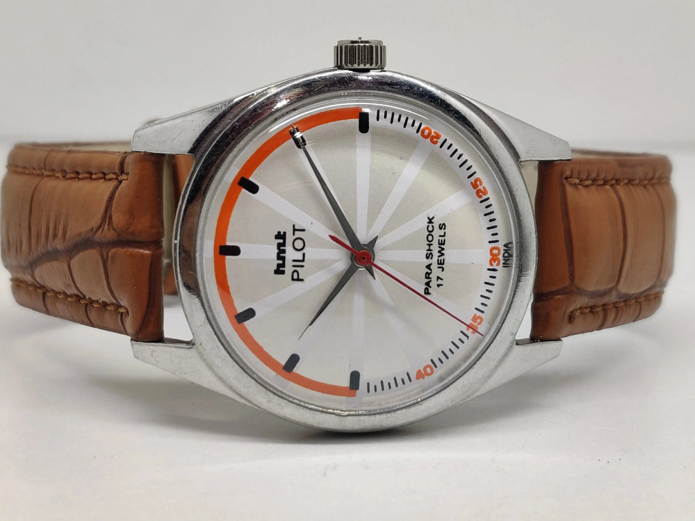 Hmt Pilot Mechanical Handwinding Movement stainless Steel Para Shock 17 Jewels Analog Dial Wrist Watch For Men National Watches