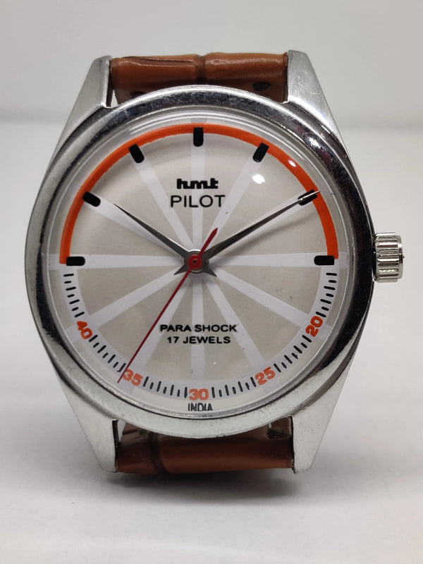 Hmt Pilot Mechanical Handwinding Movement stainless Steel Para Shock 17 Jewels Analog Dial Wrist Watch For Men National Watches
