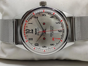 Hmt Pilot Mechanical Handwinding Movement stainless Steel Para Shock 17 Jewels Analog Dial Wrist Watch For Men National Watches