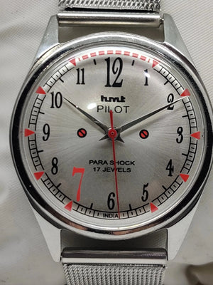 Hmt Pilot Mechanical Handwinding Movement stainless Steel Para Shock 17 Jewels Analog Dial Wrist Watch For Men National Watches