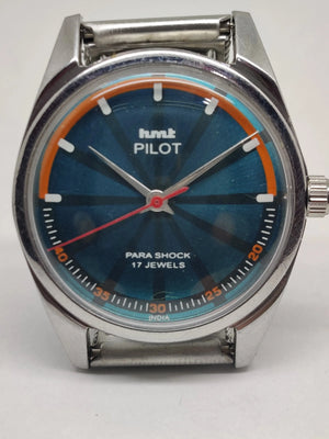 Hmt Pilot Mechanical Handwinding Movement stainless Steel Para Shock 17 Jewels Analog Dial Wrist Watch For Men National Watches