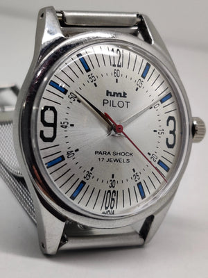 Hmt Pilot Mechanical Handwinding Movement stainless Steel Para Shock 17 Jewels Analog Dial Wrist Watch For Men National Watches