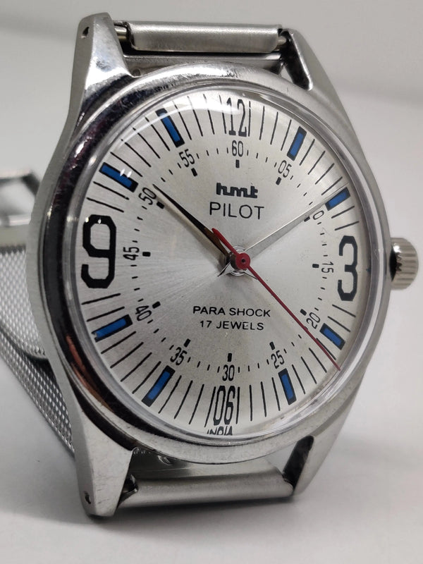 Hmt Pilot Mechanical Handwinding Movement stainless Steel Para Shock 17 Jewels Analog Dial Wrist Watch For Men National Watches