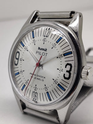 Hmt Pilot Mechanical Handwinding Movement stainless Steel Para Shock 17 Jewels Analog Dial Wrist Watch For Men National Watches