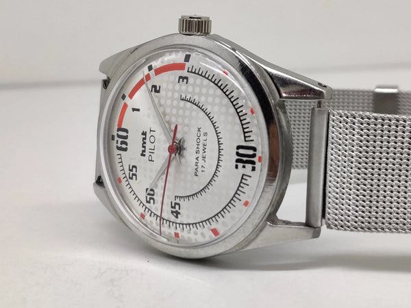 Hmt Pilot Mechanical Handwinding Movement stainless Steel Para Shock 17 Jewels Analog Dial Wrist Watch For Men National Watches
