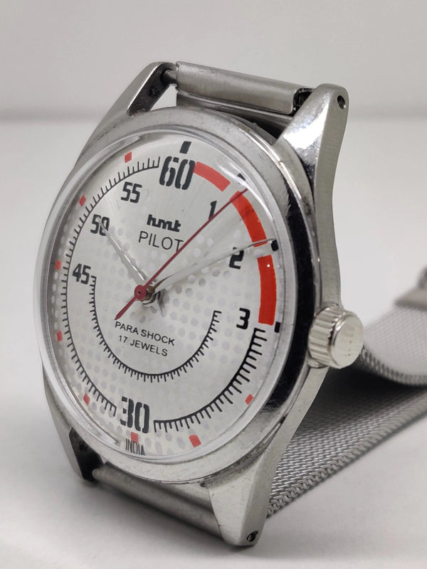 Hmt Pilot Mechanical Handwinding Movement stainless Steel Para Shock 17 Jewels Analog Dial Wrist Watch For Men National Watches
