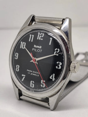 Hmt Pilot Mechanical Handwinding Movement stainless Steel Para Shock 17 Jewels Analog Dial Wrist Watch For Men National Watches