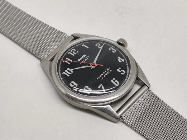Hmt Pilot Mechanical Handwinding Movement stainless Steel Para Shock 17 Jewels Analog Dial Wrist Watch For Men National Watches
