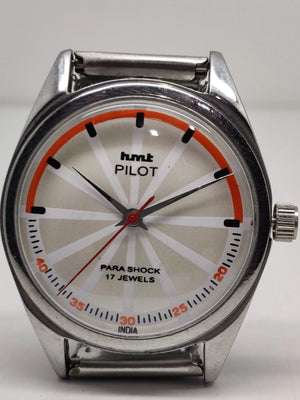 Hmt Pilot Mechanical Handwinding Movement stainless Steel Para Shock 17 Jewels Analog Dial Wrist Watch For Men National Watches
