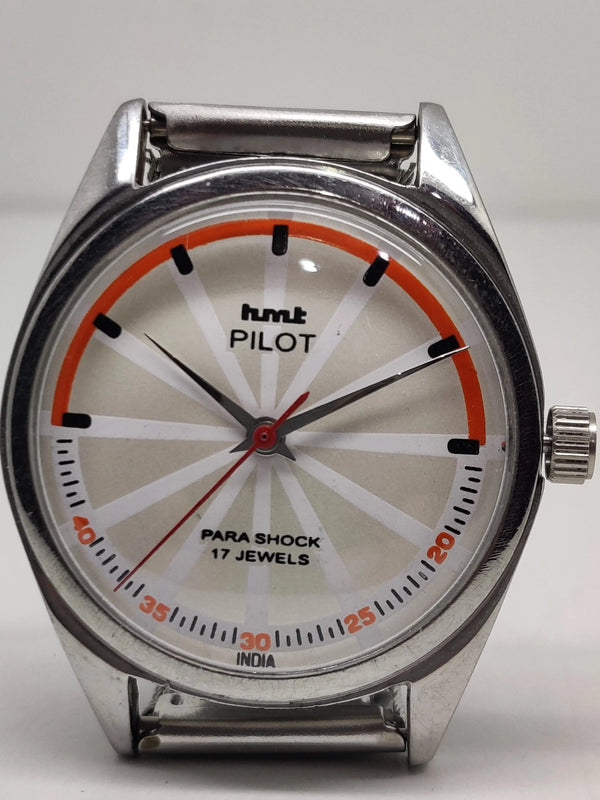 Hmt Pilot Mechanical Handwinding Movement stainless Steel Para Shock 17 Jewels Analog Dial Wrist Watch For Men National Watches