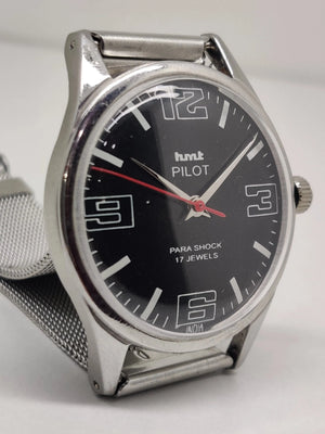 Hmt Pilot Mechanical Handwinding Movement stainless Steel Para Shock 17 Jewels Analog Dial Wrist Watch For Men National Watches