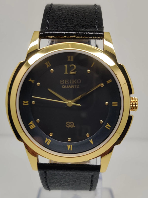 Seiko 5 Black Dial quartz WatchaSeiko Silim Quartz Watch – Sleek, Durable & Stylish Timepiece for Men/Women - National Watches
