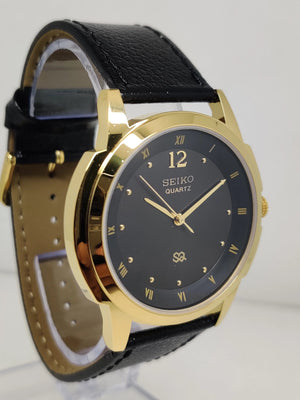 Seiko 5 Black Dial quartz WatchaSeiko Silim Quartz Watch – Sleek, Durable & Stylish Timepiece for Men/Women - National Watches