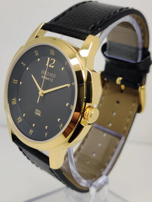 Seiko 5 Black Dial quartz WatchaSeiko Silim Quartz Watch – Sleek, Durable & Stylish Timepiece for Men/Women - National Watches