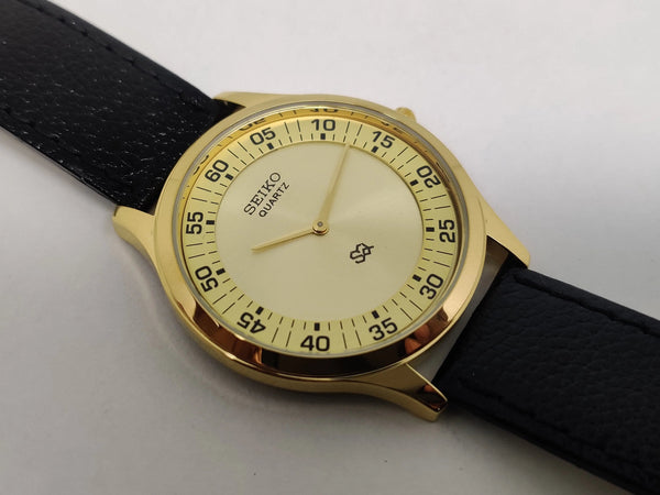 Seiko 5 Black Dial quartz WatcaSeiko Silim Quartz Watch – Sleek, Durable & Stylish Timepiece for Men/Womenh - National Watches