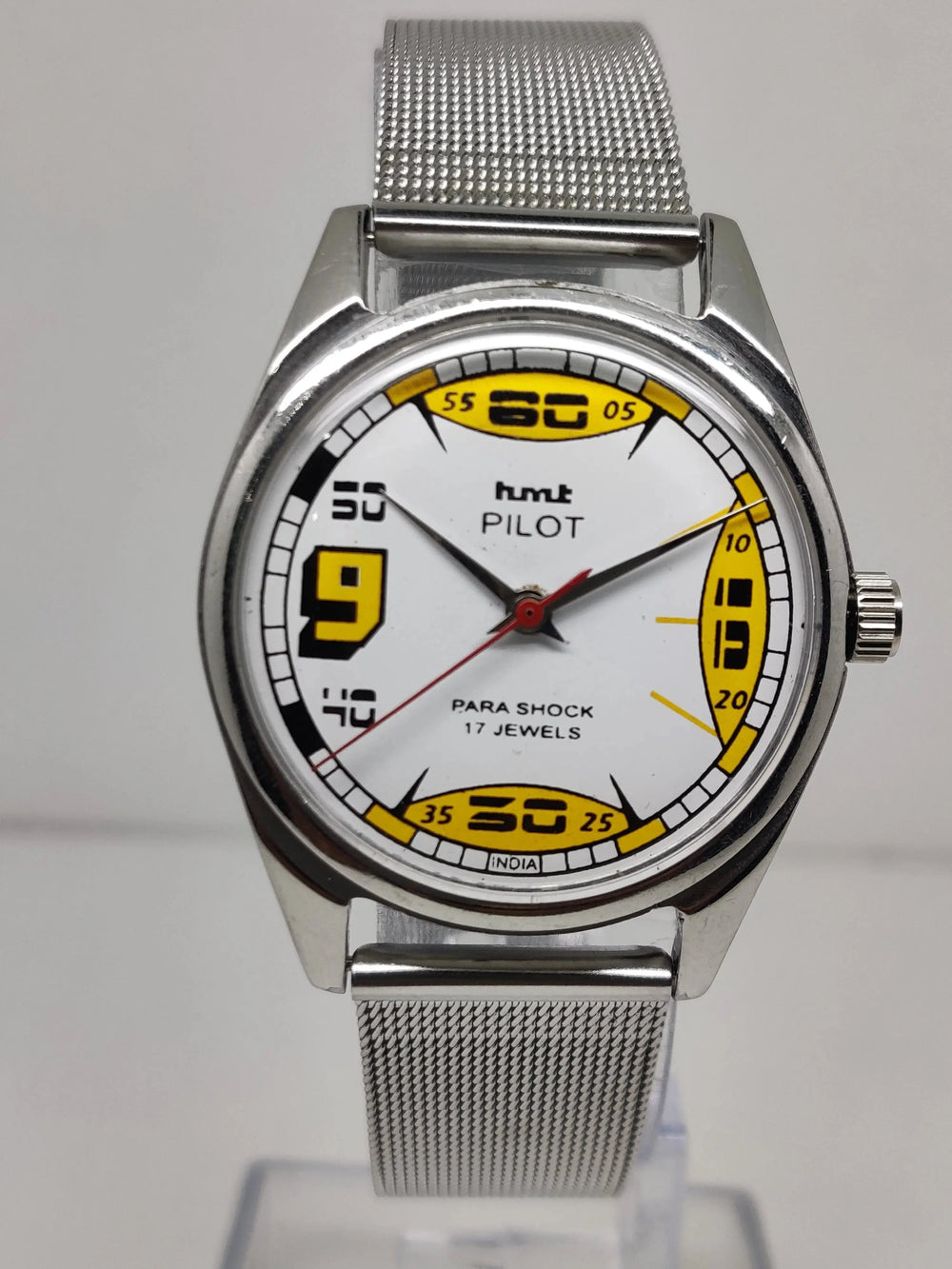 Hmt Pilot Mechanical Handwinding Movement stainless Steel Para Shock 17 Jewels Analog Dial Wrist Watch For Men National Watches