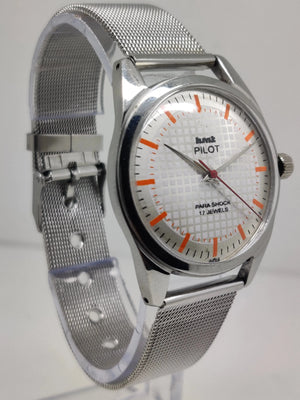 Hmt Pilot Mechanical Handwinding Movement stainless Steel Para Shock 17 Jewels Analog Dial Wrist Watch For Men National Watches