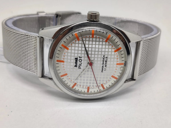 Hmt Pilot Mechanical Handwinding Movement stainless Steel Para Shock 17 Jewels Analog Dial Wrist Watch For Men National Watches