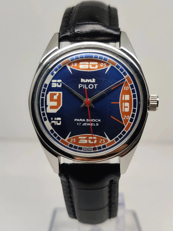Hmt Pilot Mechanical Handwinding Movement stainless Steel Para Shock 17 Jewels Analog Dial Wrist Watch For Men National Watches