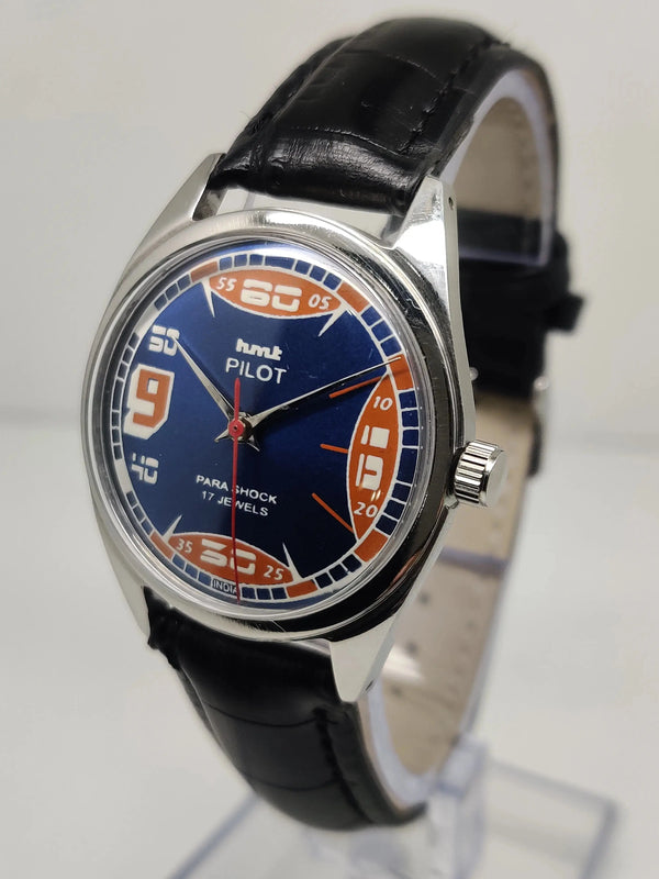 Hmt Pilot Mechanical Handwinding Movement stainless Steel Para Shock 17 Jewels Analog Dial Wrist Watch For Men National Watches